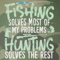 Funny Fishing & Hunting Fishing Solves My Problems Legacy Tie Dye Trucker Hat