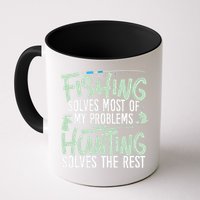 Funny Fishing & Hunting Fishing Solves My Problems Mug