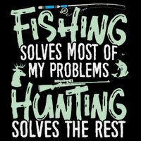 Funny Fishing & Hunting Fishing Solves My Problems 16oz Travel Tumbler