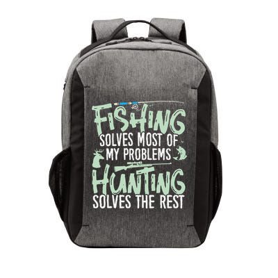 Funny Fishing & Hunting Fishing Solves My Problems Vector Backpack