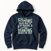 Funny Fishing & Hunting Fishing Solves My Problems Hoodie