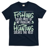 Funny Fishing & Hunting Fishing Solves My Problems T-Shirt