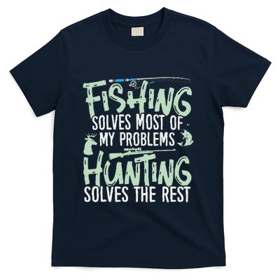 Funny Fishing & Hunting Fishing Solves My Problems T-Shirt