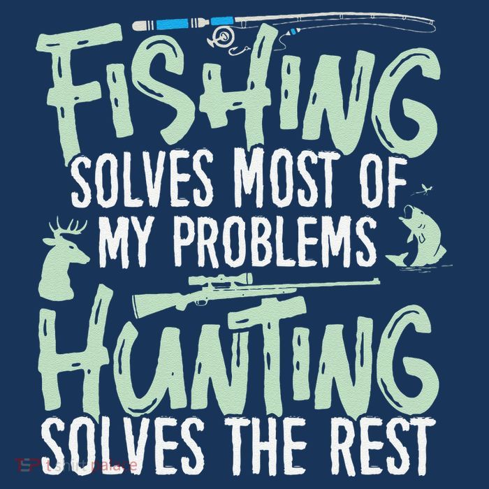 Funny Fishing & Hunting Fishing Solves My Problems Hooded Wearable Blanket