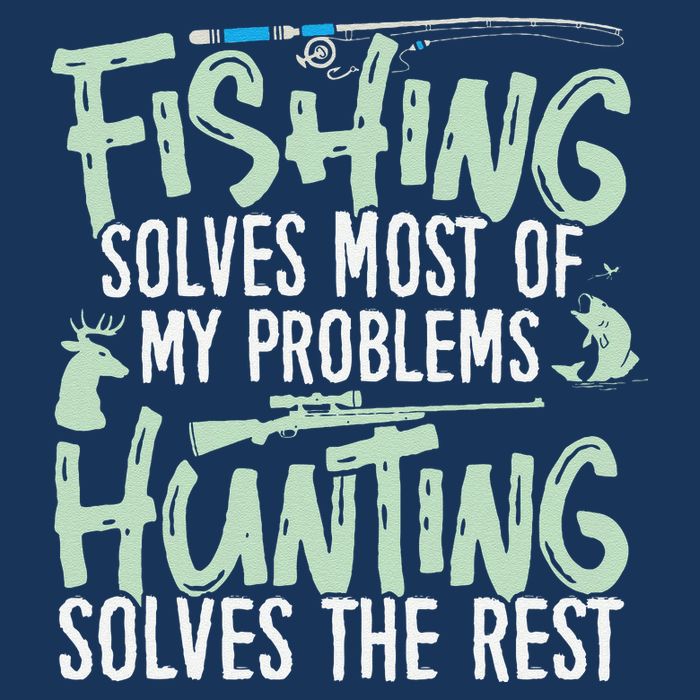 Funny Fishing & Hunting Fishing Solves My Problems Mousepad