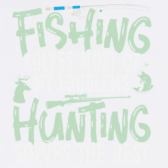 Funny Fishing & Hunting Fishing Solves My Problems Garment-Dyed Sweatshirt