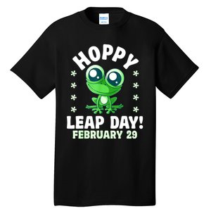 Funny Frog Hoppy Leap Day February 29 Birthday Leap Year Tall T-Shirt