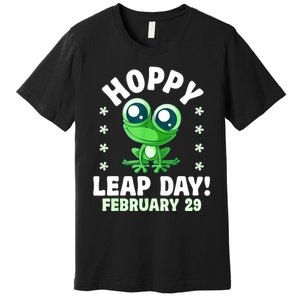 Funny Frog Hoppy Leap Day February 29 Birthday Leap Year Premium T-Shirt