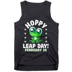 Funny Frog Hoppy Leap Day February 29 Birthday Leap Year Tank Top