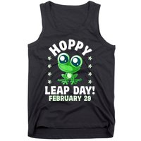 Funny Frog Hoppy Leap Day February 29 Birthday Leap Year Tank Top