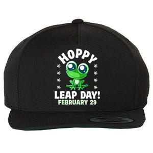 Funny Frog Hoppy Leap Day February 29 Birthday Leap Year Wool Snapback Cap