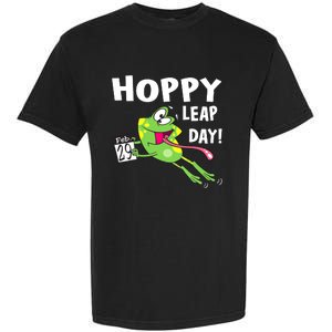 Funny Frog Hoppy Leap Day February 29 Leap Year Birthday Garment-Dyed Heavyweight T-Shirt