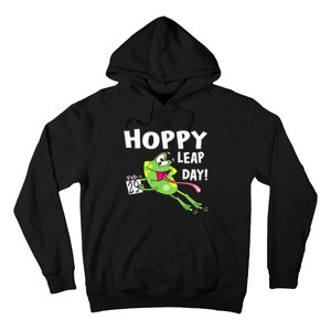 Funny Frog Hoppy Leap Day February 29 Leap Year Birthday Hoodie