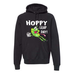 Funny Frog Hoppy Leap Day February 29 Leap Year Birthday Premium Hoodie