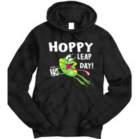 Funny Frog Hoppy Leap Day February 29 Leap Year Birthday Tie Dye Hoodie