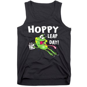 Funny Frog Hoppy Leap Day February 29 Leap Year Birthday Tank Top