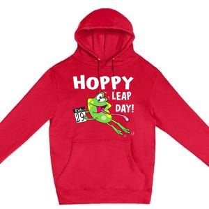 Funny Frog Hoppy Leap Day February 29 Leap Year Birthday Premium Pullover Hoodie