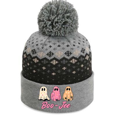 Funny Fall Halloween Ghost Boujee Boo Jee Spooky Season Cute The Baniff Cuffed Pom Beanie