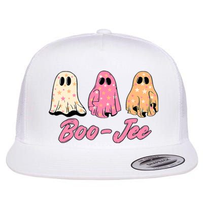 Funny Fall Halloween Ghost Boujee Boo Jee Spooky Season Cute Flat Bill Trucker Hat