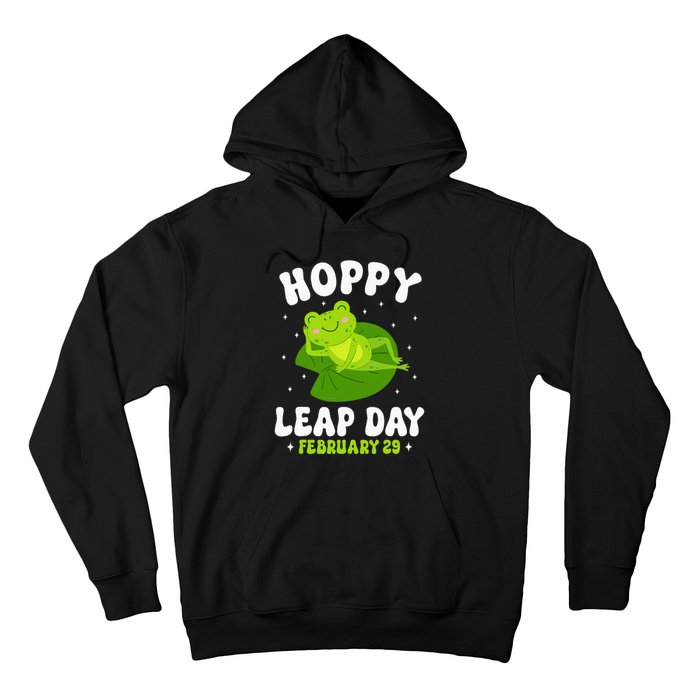 Funny Frog Hoppy Leap Day February 29 Birthday Leap Year Hoodie