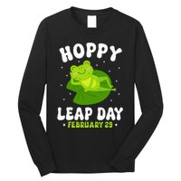 Funny Frog Hoppy Leap Day February 29 Birthday Leap Year Long Sleeve Shirt