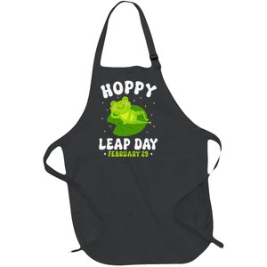 Funny Frog Hoppy Leap Day February 29 Birthday Leap Year Full-Length Apron With Pockets