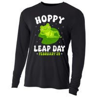 Funny Frog Hoppy Leap Day February 29 Birthday Leap Year Cooling Performance Long Sleeve Crew