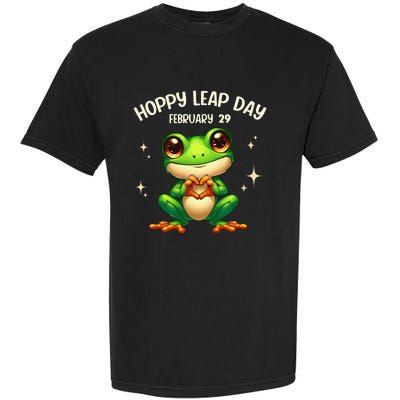 Funny Frog Hoppy Leap Day February 29 Hoppy Leap Day Garment-Dyed Heavyweight T-Shirt