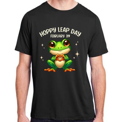 Funny Frog Hoppy Leap Day February 29 Hoppy Leap Day Adult ChromaSoft Performance T-Shirt