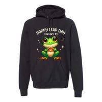 Funny Frog Hoppy Leap Day February 29 Hoppy Leap Day Premium Hoodie