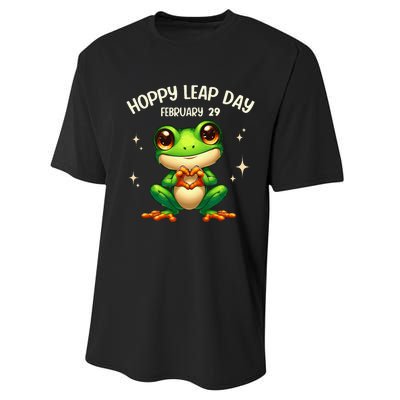 Funny Frog Hoppy Leap Day February 29 Hoppy Leap Day Performance Sprint T-Shirt