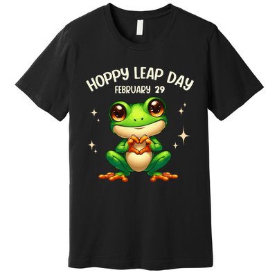 Funny Frog Hoppy Leap Day February 29 Hoppy Leap Day Premium T-Shirt