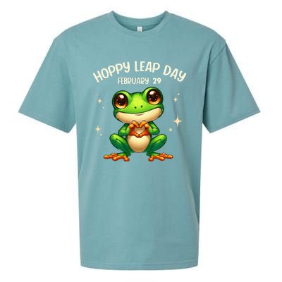 Funny Frog Hoppy Leap Day February 29 Hoppy Leap Day Sueded Cloud Jersey T-Shirt