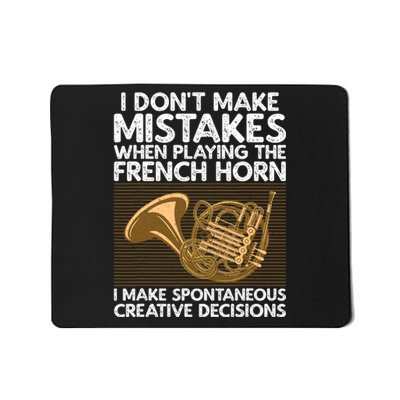 Funny French Horn Art Hornist Instrument Lover Mousepad