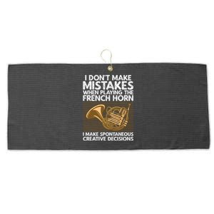 Funny French Horn Art Hornist Instrument Lover Large Microfiber Waffle Golf Towel