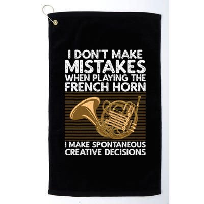 Funny French Horn Art Hornist Instrument Lover Platinum Collection Golf Towel