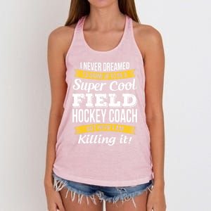 Funny Field Hockey Coach Gift Appreciation Thank You Gift Women's Knotted Racerback Tank