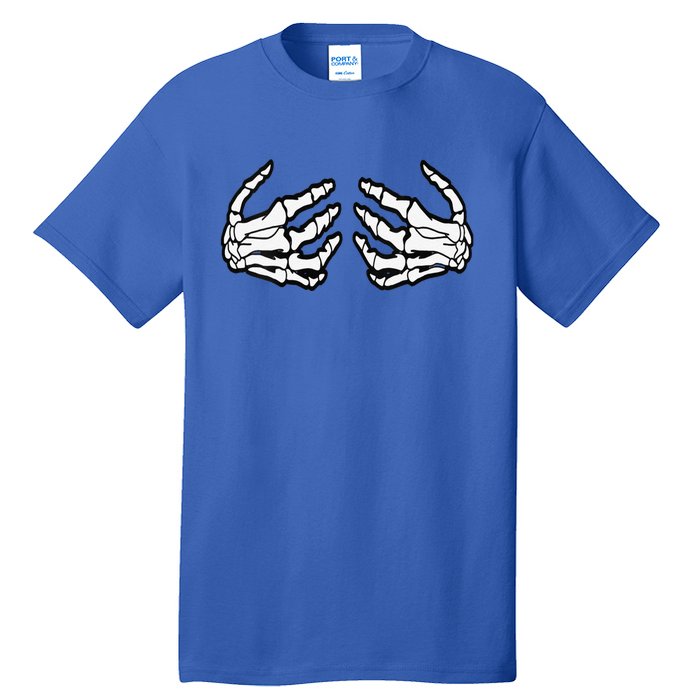 Funny Funny Halloween Touchy Chest Skeleton Hands Human Skeleton Tall T-Shirt