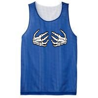 Funny Funny Halloween Touchy Chest Skeleton Hands Human Skeleton Mesh Reversible Basketball Jersey Tank