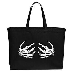 Funny Funny Halloween Touchy Chest Skeleton Hands Human Skeleton Cotton Canvas Jumbo Tote