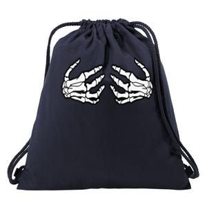 Funny Funny Halloween Touchy Chest Skeleton Hands Human Skeleton Drawstring Bag