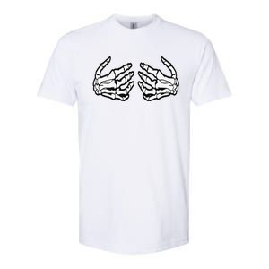 Funny Funny Halloween Touchy Chest Skeleton Hands Human Skeleton Softstyle CVC T-Shirt