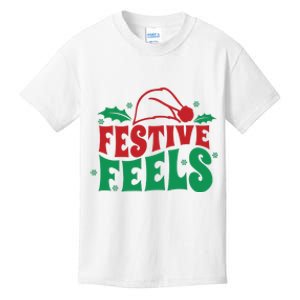 Festive Feels Happy Holidays Christmas Holidays Kids T-Shirt