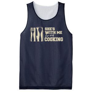 Funny for Husband She's with me for my Cooking Father's Day Mesh Reversible Basketball Jersey Tank