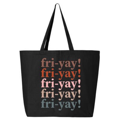 Friyay Funny Happy Friday Teacher 25L Jumbo Tote