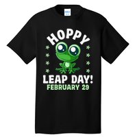 Funny Frog Hoppy Leap Day February 29 Birthday Leap Year Tall T-Shirt