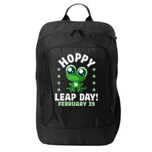 Funny Frog Hoppy Leap Day February 29 Birthday Leap Year City Backpack