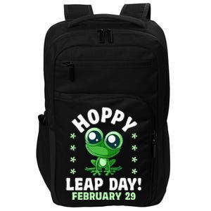 Funny Frog Hoppy Leap Day February 29 Birthday Leap Year Impact Tech Backpack