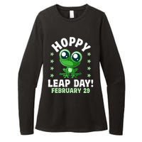 Funny Frog Hoppy Leap Day February 29 Birthday Leap Year Womens CVC Long Sleeve Shirt