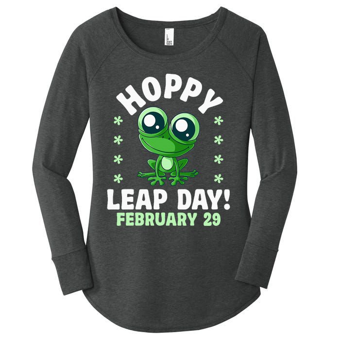 Funny Frog Hoppy Leap Day February 29 Birthday Leap Year Women's Perfect Tri Tunic Long Sleeve Shirt